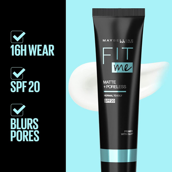 Maybelline New York Fit Me Matte+Poreless Normal To Oily SPF 20 Primer 30ml Makeup and Accessories Maybelline Newyork