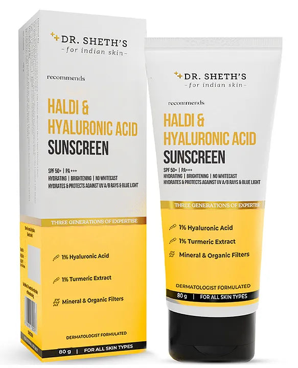 Dr. Sheth's Haldi & Hyaluronic Acid Sunscreen - 80 g simple DR Sheeths