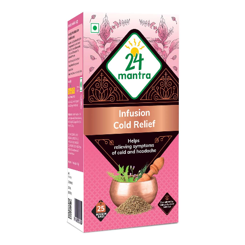 24 mantra AYURVEDAM COLD RELIEF(25BAG) Grocery and Kirana 24 Mantra
