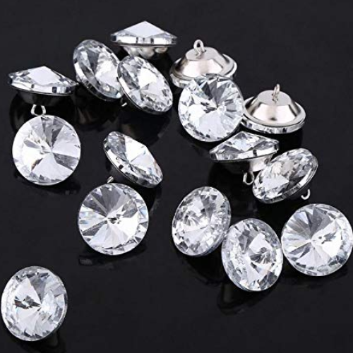 Glass Stone Button 25mm 6pc Stationary and School Supplies Neha Nx