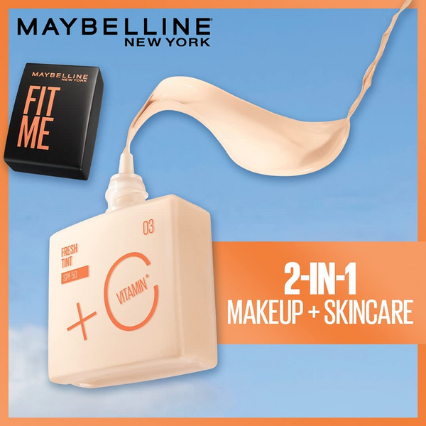 Maybelline New Yourk Fit Me Fresh Tint SPF 50+Vitamin C 30ml Makeup and Accessories Maybelline Newyork