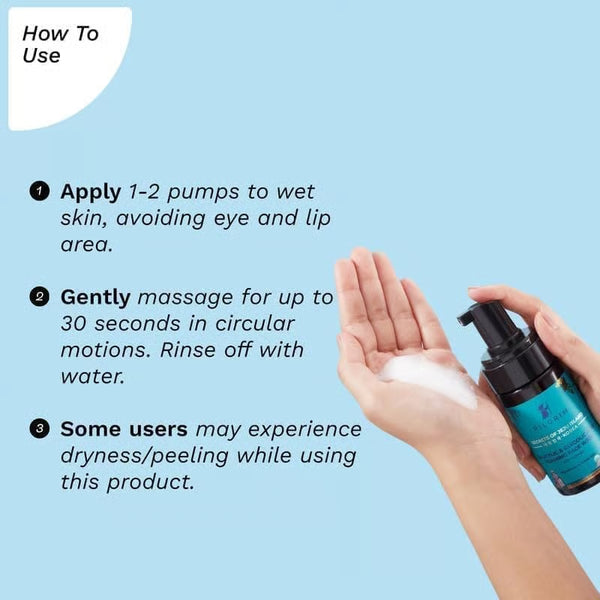 Pilgrim Korean 1.5% Salicylic(Bha) &amp; 2% Glycolic Acid(Aha) Foaming Face Wash 120ml simple pilgrim