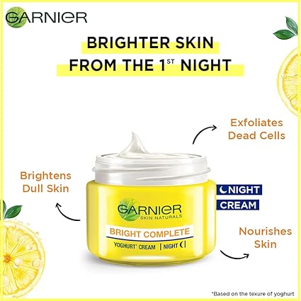 Garnier Bright Complete VITAMIN C YOGHURT Night Cream, 40g simple Garnier