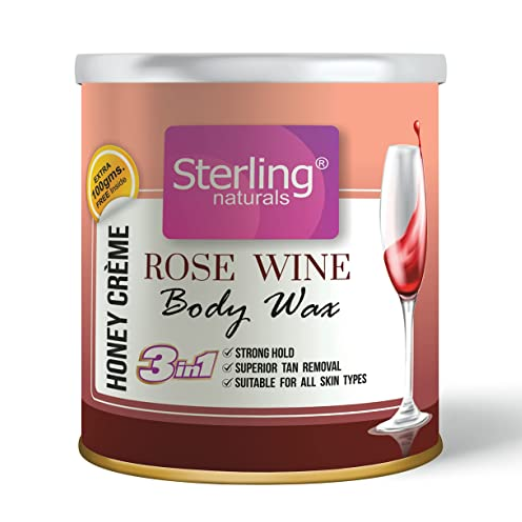 Sterling Naturals Rose Wine Body Wax 700g Beauty Parlour and Salon Store Sterling