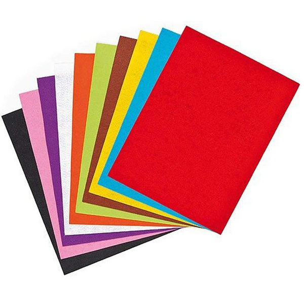 Felt Sheet 10p 1mm Mix Color Stationary and School Supplies Neha Nx
