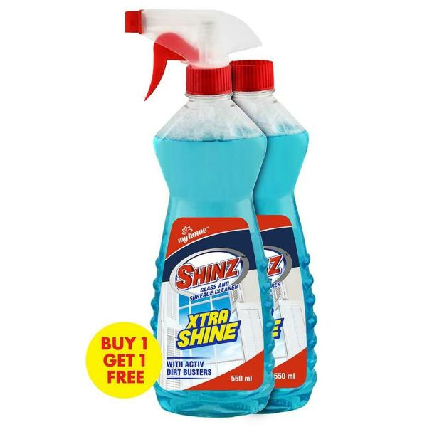 My Home Shinz Glass & Surface Cleaner Xetra Shine Duster 1+1 550ml Home And Kitchen Care My home