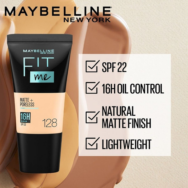 Maybelline Newyork Fit Me Matte + Poreless 16H Oil Control Spf 22 128 18ml Makeup and Accessories Maybelline Newyork