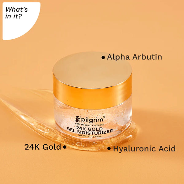 Pilgrim Korean Beauty Secrets 24K Gold Gel Moisturizer simple pilgrim