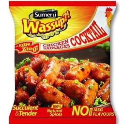 Sumeru Wassup Chicken Sausages Cocktall 500gm Frozen Food Sumeru