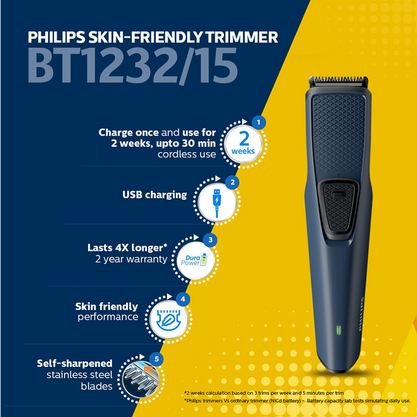 Philip 1000 Series BT1232/15 Beard Trimmer 1pcs Electronics Philips
