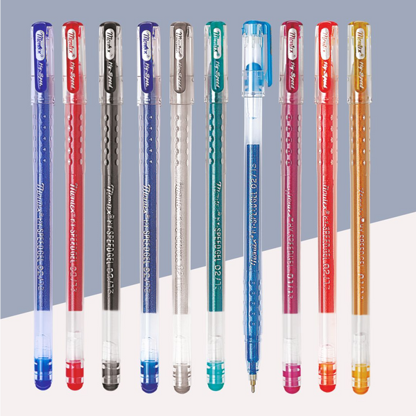 Montex Hy-Speed Sparkle 10 Glittering Colour Gel Pen Stationary and School Supplies Montex