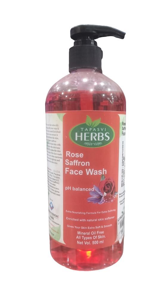 Tapasvi Herbs Rose Saffron Face wash 500ml