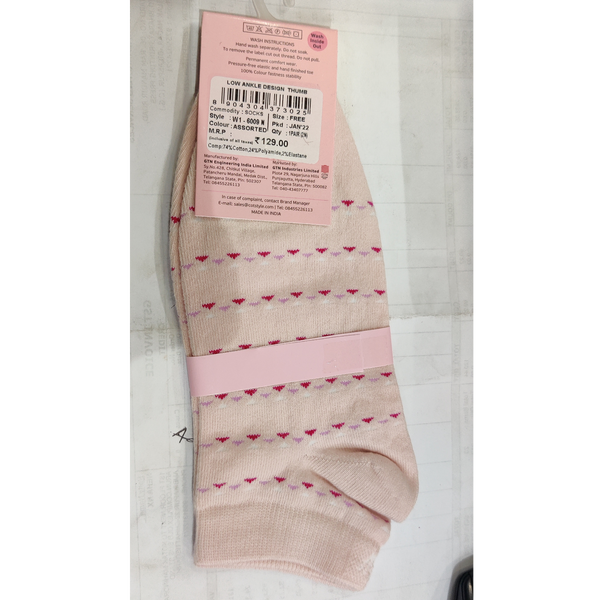 Young Wings Low Ankle Women's Socks W1-6009 N 1p Clothing and Accesories Young Wings