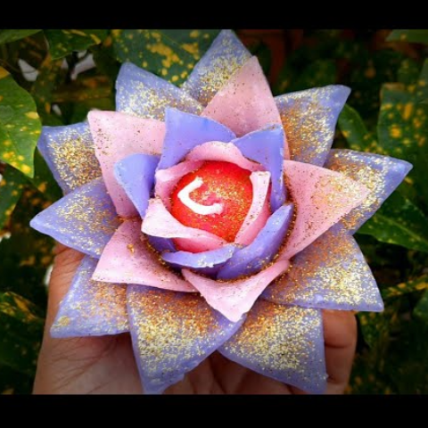 Aakar Lotus Candle 1P AF-101DSIO Festival Store Aakar Candle