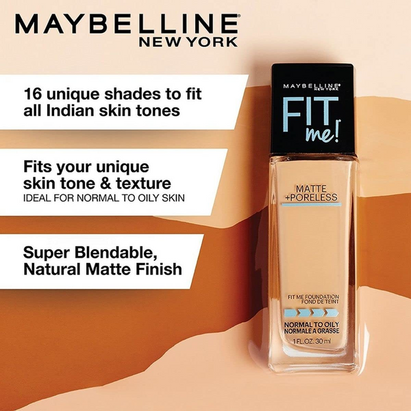 Maybelline New York Fit Me Mtte + Poreless 16H Oil Control 115 Foundation 63ml Makeup and Accessories Maybelline Newyork
