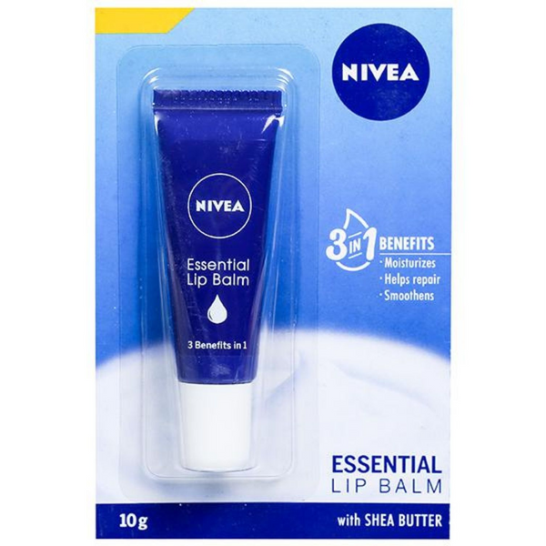 Nivea 3 in 1 Benefits Lip Balm, Essential Care, 10g Health and Beauty Nivea